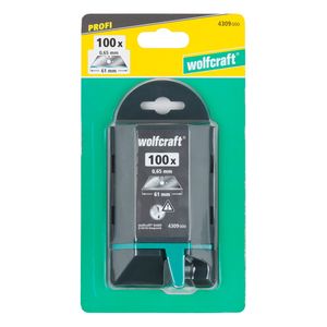 Wolfcraft 4309000 Professionele trapeziummesjes 0,65 x 61 mm 100 stuk(s)