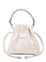 Tod's sac seau en cuir à patch logo - Blanc