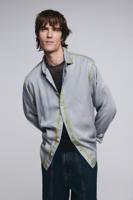 Overhemd met versleten lettering-effect - WHITE - XL