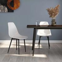 Eetkamerstoelen 2 st PP wit - thumbnail