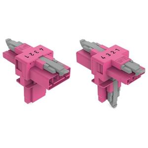 WAGO 890-1733 T-verbinder 890 Totaal aantal polen: 4 16 A Pink 25 stuk(s)