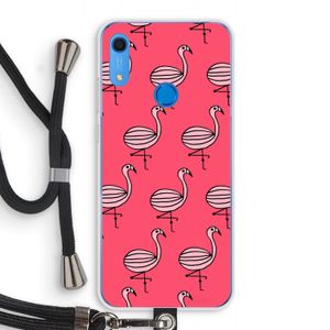 Flamingo: Huawei Y6s Transparant Hoesje met koord