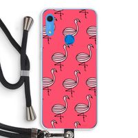 Flamingo: Huawei Y6s Transparant Hoesje met koord