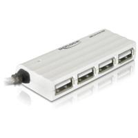 Delock 87445 USB 2.0-hub 4 poorten Wit Delock 87445 USB 2.0-hub 4 poorten Wit