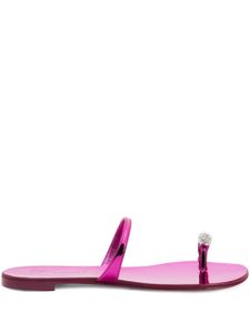 Giuseppe Zanotti tongs Isla à ornements en cristal - Rose