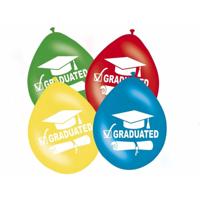 Geslaagd versiering ballonnen graduated - 8x stuks - Examen diploma uitreiking - feestartikelen