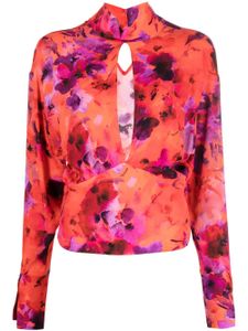 Patrizia Pepe blouse à fleurs - Orange