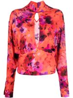 Patrizia Pepe blouse à fleurs - Orange