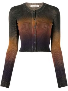 Roberto Cavalli haut crop en maille à effet dégradé - Vert