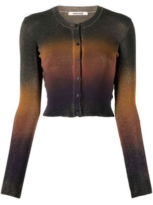 Roberto Cavalli haut crop en maille à effet dégradé - Vert