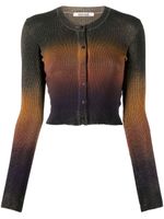 Roberto Cavalli haut crop en maille à effet dégradé - Vert
