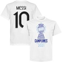 Argentinië Copa America 2021 Winners Messi 10 T-Shirt
