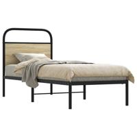 Bedframe zonder matras bewerkt hout sonoma eikenkleur 75x190 cm