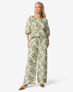 HEMA Damesbroek Sally Wide Leg Bladeren Multi (multi)