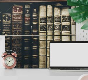 Foto behang vintage Vintage boekenkast