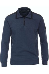 Casa Moda Casual Fit Sweatshirt ritssluitingblauw, Effen