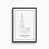 Poster Martinitoren - Groningen Zonder Lijst A1 (60 x 84cm) - thumbnail