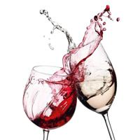 Fotobehang - Wine Glasses 192x260cm - Vliesbehang - thumbnail