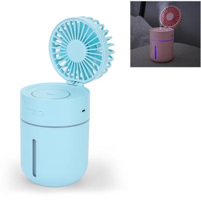T9 Portable verstelbare USB Charging Desktop bevochtigend ventilator met 3 snelheidsregeling (blauw)