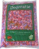 Zak a 1 kg glitter gravel mix roze - Gebr de boon