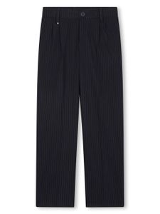 BOSS Kidswear pantalon rayé à pinces - Bleu