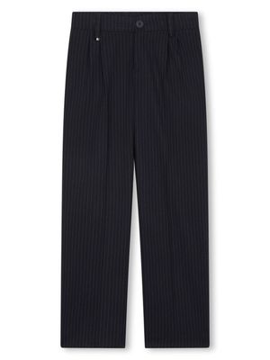 BOSS Kidswear pantalon rayé à pinces - Bleu