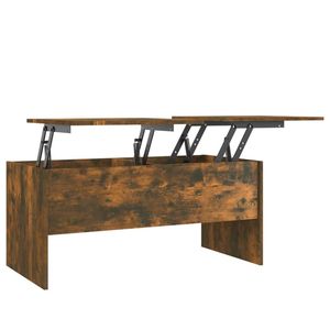 vidaXL Salontafel 102x50,5x46,5 cm bewerkt hout gerookt eikenkleurig