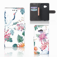 HTC U Play Telefoonhoesje met Pasjes Bird Flowers - thumbnail