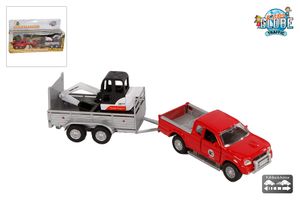 Die cast Pajero 13cm met minigraver 9cm