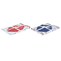 Tafellinnenset DKD Home Decor 150 x 250 x 0,5 cm Rood Blauw Wit (2 Stuks)