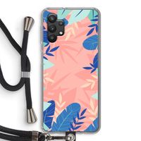 Tropisch: Samsung Galaxy A32 5G Transparant Hoesje met koord