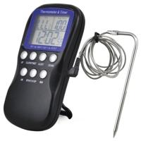 2 stks digitale voedsel sonde oven elektronische thermometer timer temperatuur sensor