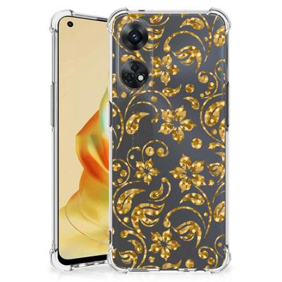 OPPO Reno8 T 4G Case Gouden Bloemen OPPO Reno8 T 4G Case Gouden Bloemen