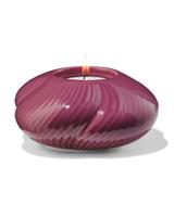 HEMA Theelichthouder keramiek twist donkerpaars (donkerpaars)