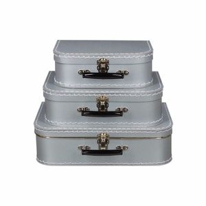 Koffertje zilver 30 cm