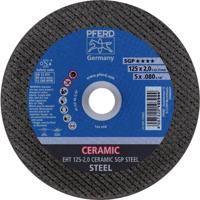 PFERD TOOLS EHT 125-2,0 CERAMIC SGP STEEL 61312520 Doorslijpschijf recht 125 mm 25 stuk(s) Staal
