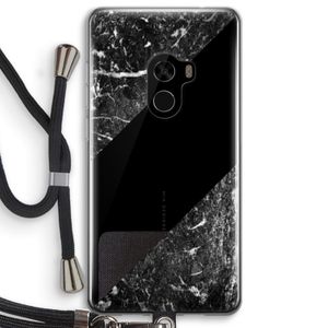Zwart marmer: Xiaomi Mi Mix 2 Transparant Hoesje met koord