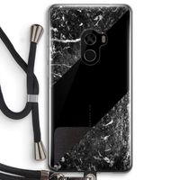 Zwart marmer: Xiaomi Mi Mix 2 Transparant Hoesje met koord