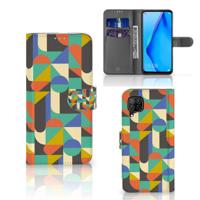 Huawei P40 Lite | Telefoon Hoesje | Funky Retro | Portemonnee hoesje