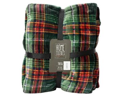 Sprei polyester l150b200h0.8 cm groen kerst - Decoris