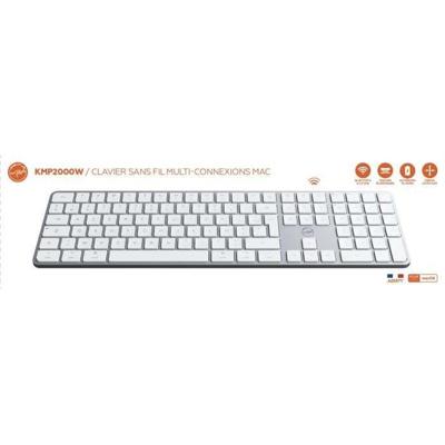 Draadloos toetsenbord - Platte toetsen - MOBILITY LAB - KMP2000W - AZERTY - FR - Meerdere aansluitingen - Wit