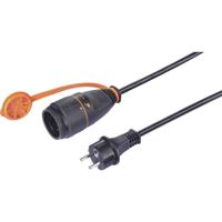 Sygonix SY-6746418 Stroom Verlengkabel Zwart, Oranje 5 m H07BQ-F 3G 1,5 mm² Spiraalkabel, Afsluitbaar, Weerbestendig Sygonix SY-6746418 Stroom Verlengkabel Zwart, Oranje 5 m H07BQ-F 3G 1,5 mm² Spiraalkabel, Afsluitbaar, Weerbestendig