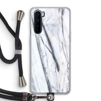 Gestreepte marmer: OnePlus Nord Transparant Hoesje met koord