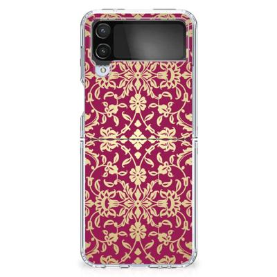 Siliconen Hoesje Samsung Galaxy Z Flip 4 Barok Pink