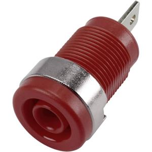 TRU COMPONENTS 6239C26DN Veiligheids-labconnector, female Bus, inbouw verticaal Stift-Ø: 4 mm Rood 1 stuk(s)