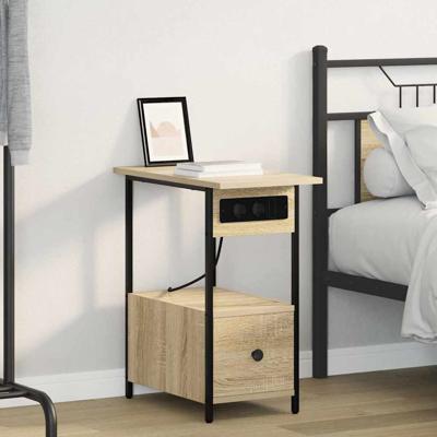 Nachtkastje met lade Sonoma eiken 60 x 30 x 61 cm Bewerkt hout