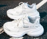 Bon&Bon Women's Chunky Sneakers - White Thick Sole All Season 2025 37.5