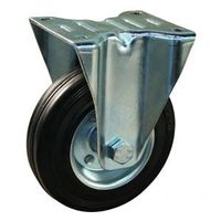 Bokwiel | 100 mm | Massief rubberen band | Stalen velg - thumbnail