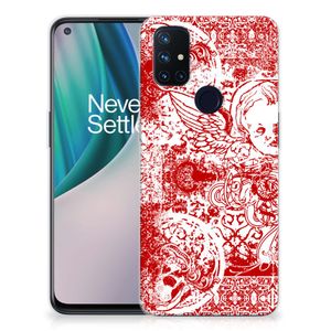 Silicone Back Case OnePlus Nord N10 5G Angel Skull Rood