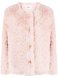 b+ab veste crop en fourrure artificielle - Rose